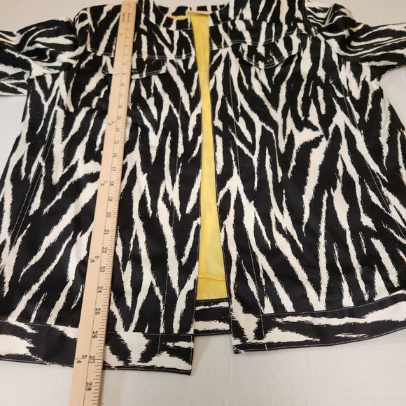 ❤️ 4/$20 Alfred Dunner sports jacket blazer Women 16W Zebra black white pockets - Picture 5 of 14